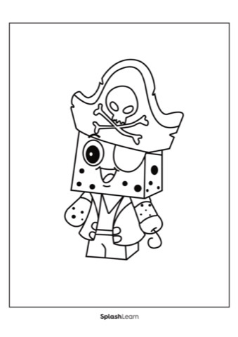 Blu pirate coloring page 