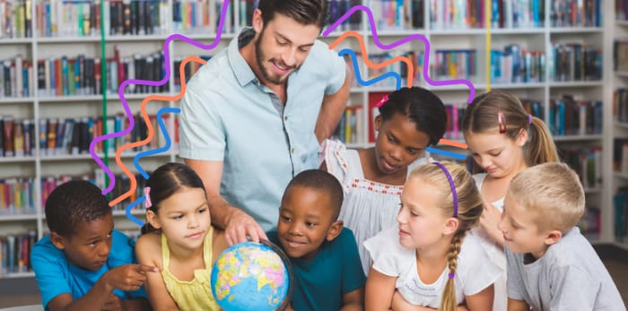 An image of a teacher practicing culturally responsive teaching