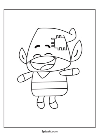 Elf coloring page 