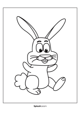 Rabbit coloring page 