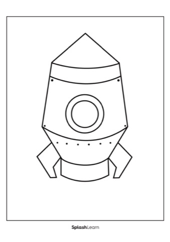 Rocket coloring page