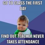 First day in class school memes