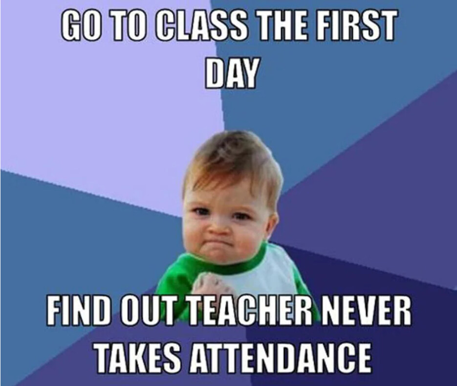 First day in class school memes