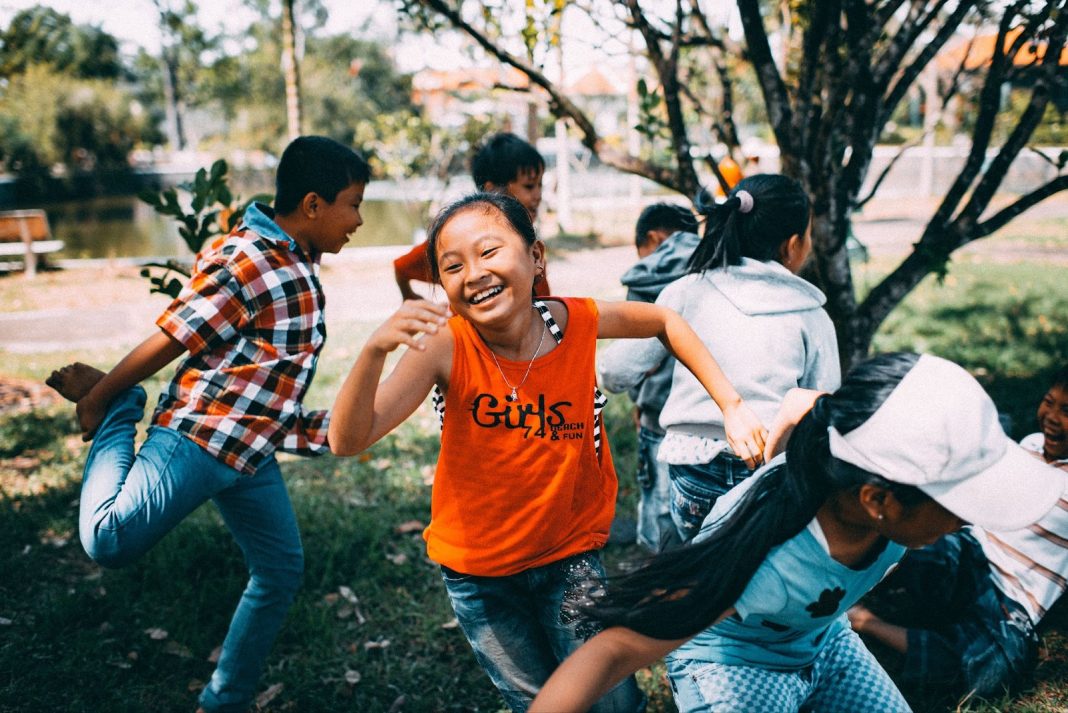 Kids playing in the park