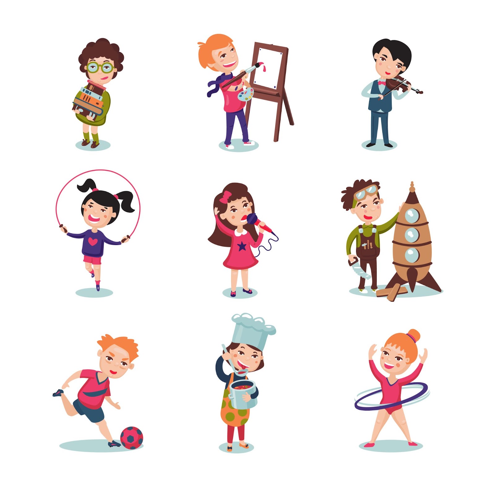 Free Vector  My hobby related, sports, activities, freetime illustration