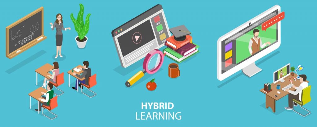 Illustration of hybrid learning
