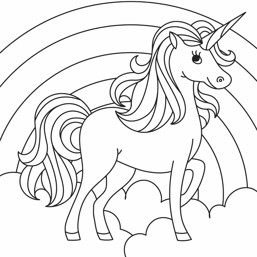 Easy How to Draw a Rainbow Tutorial Video & Rainbow Coloring Page