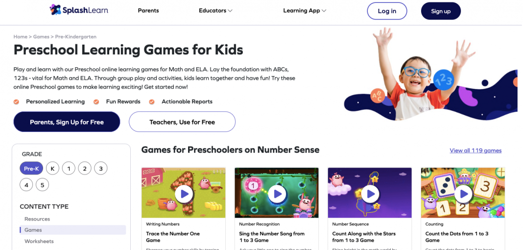 educational games for 3 year olds on tablet