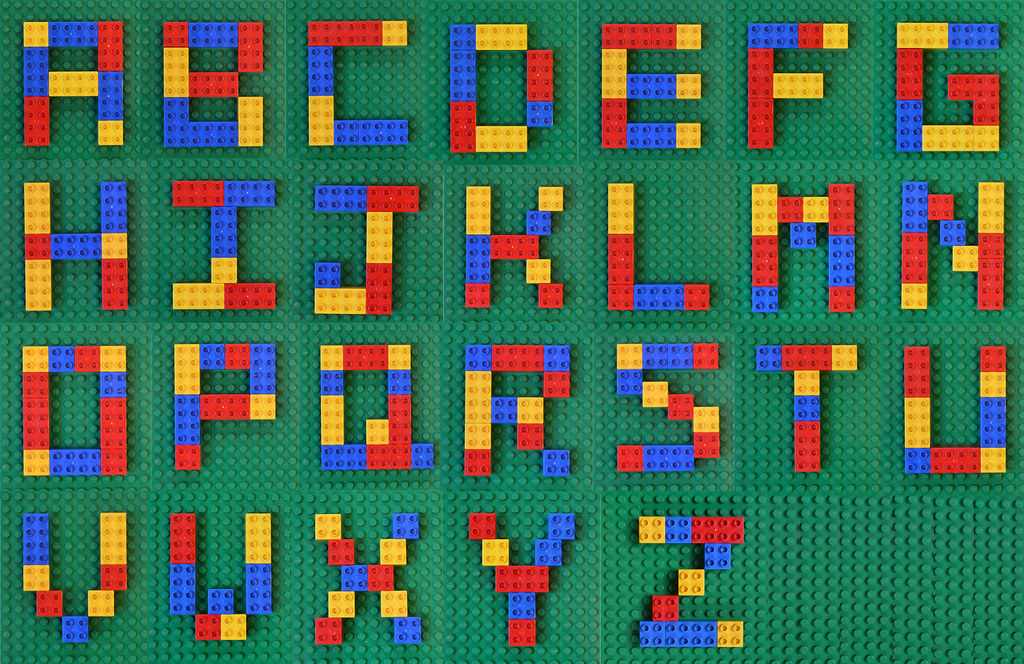 Letter lego blocks
