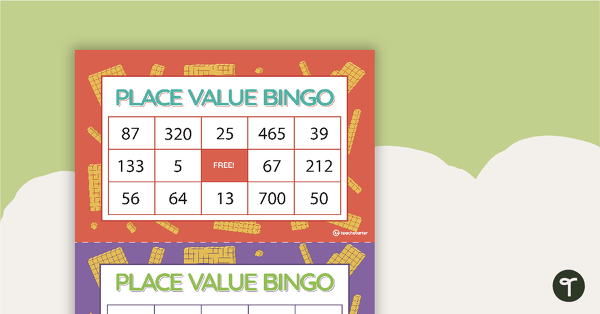 Place Value Bingo card