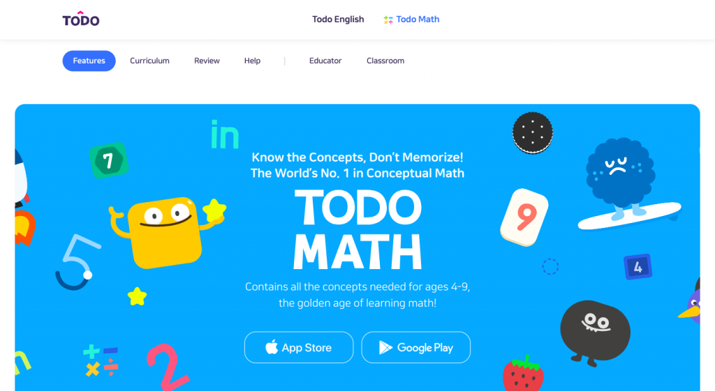 App store page of Todo Math