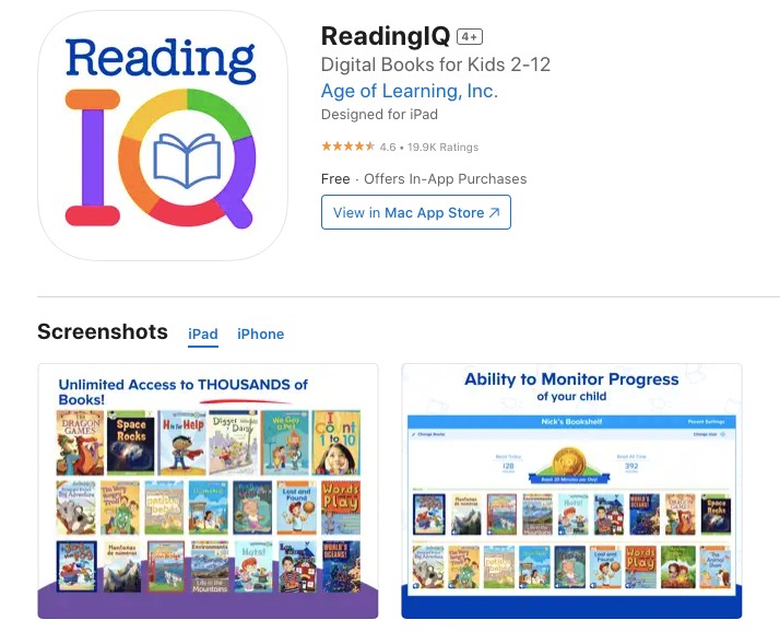 App store image of Reading IQ