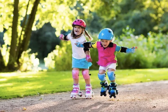 Kids roller skating