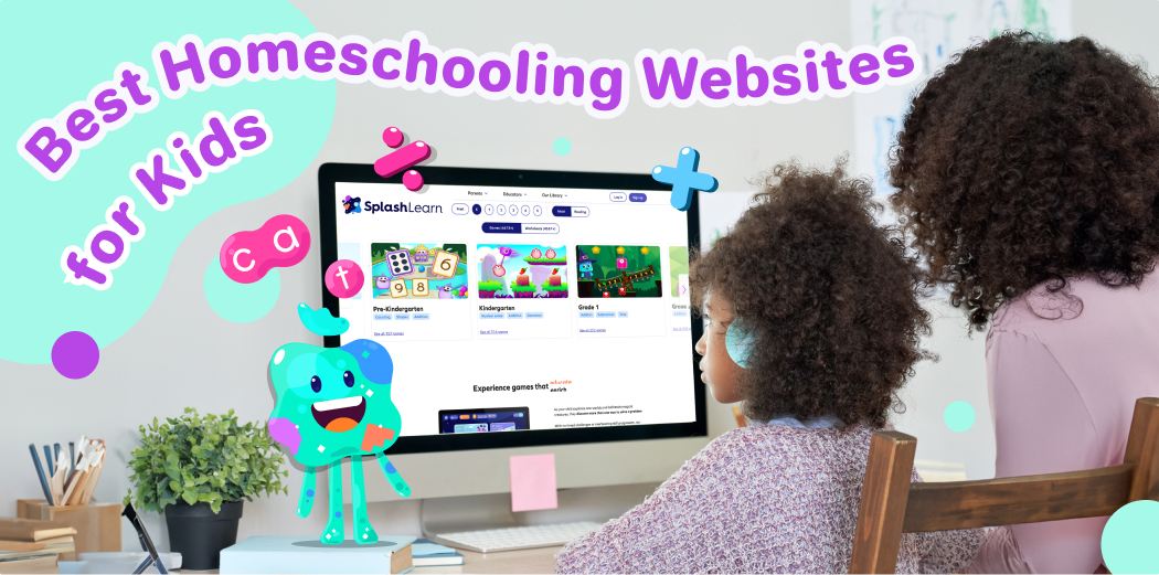 Homeschooling website on screen