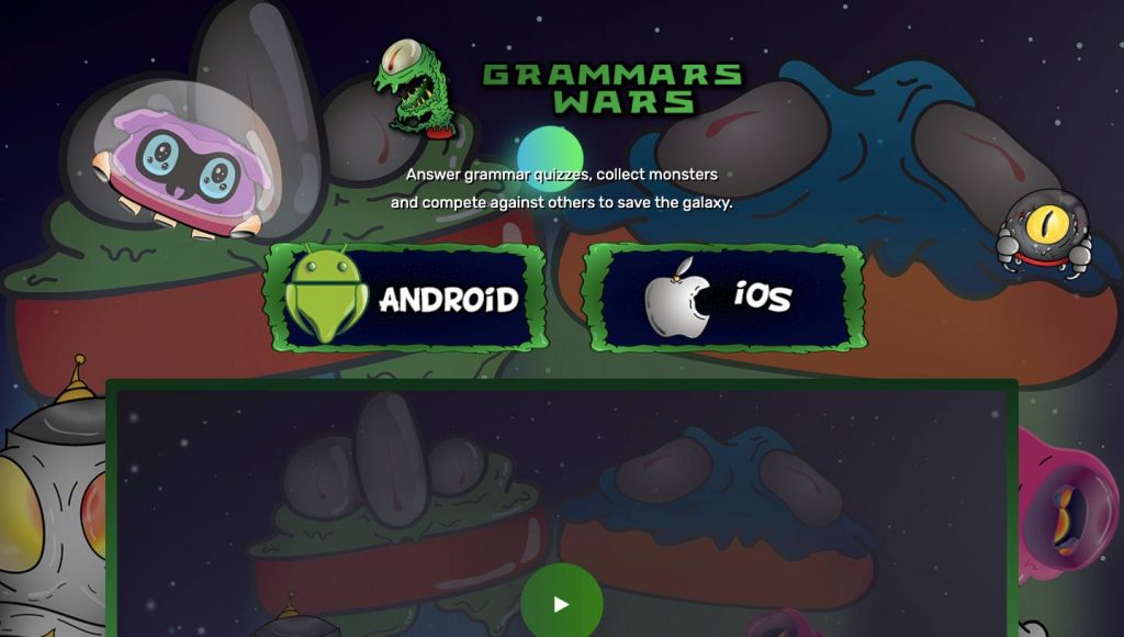 Grammars war app screenshot