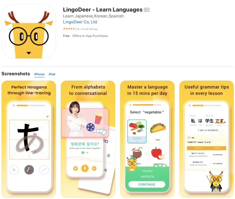 Lingodeer app screenshot
