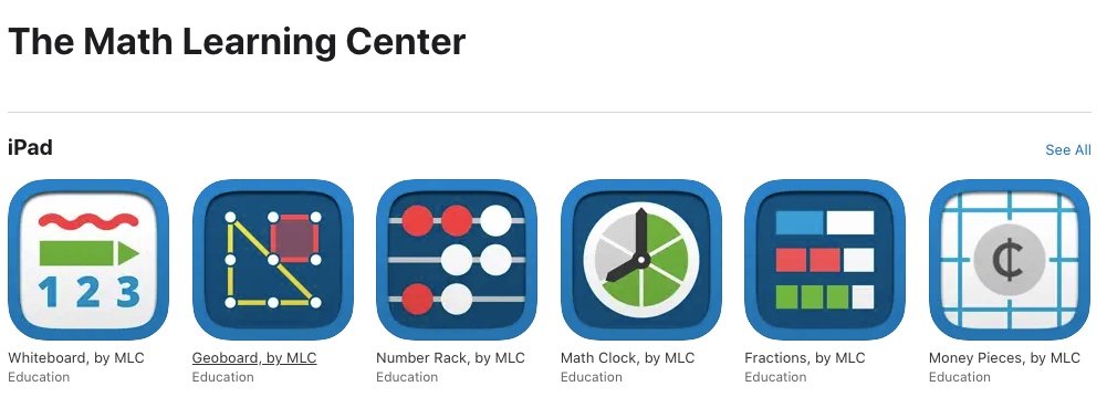 App store page of Math Learning Center