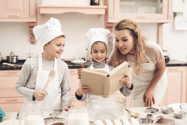 Kid reading recipe