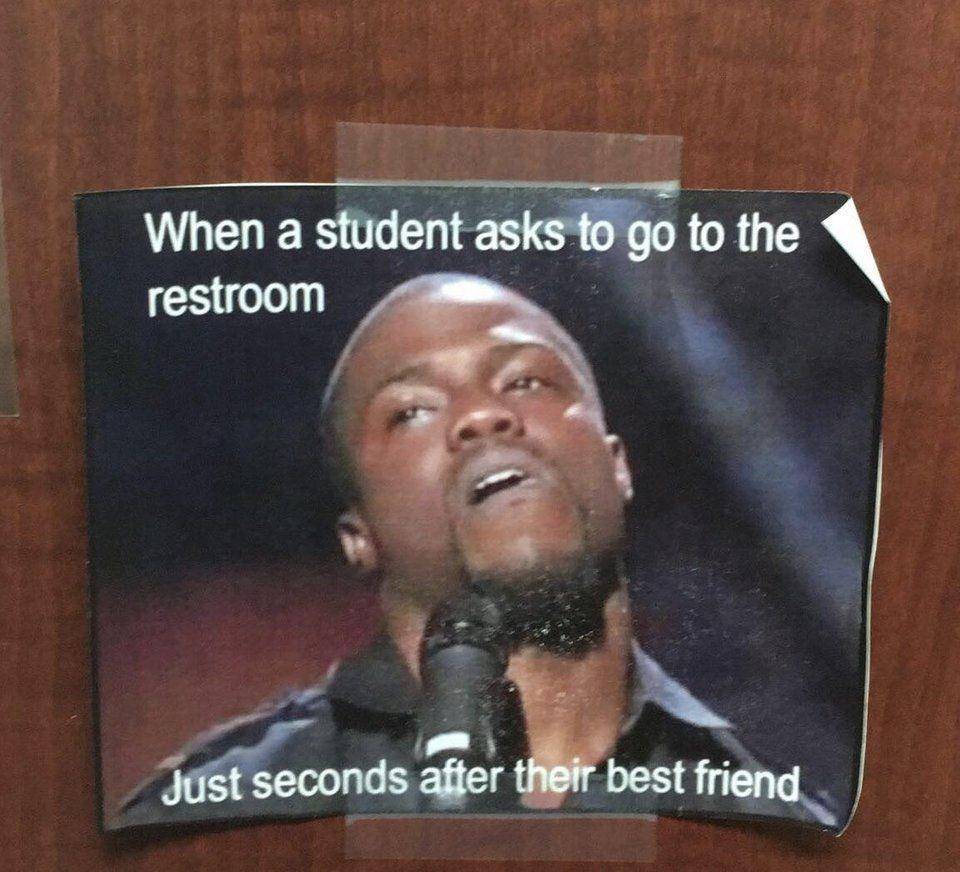 Student restroom request reaction