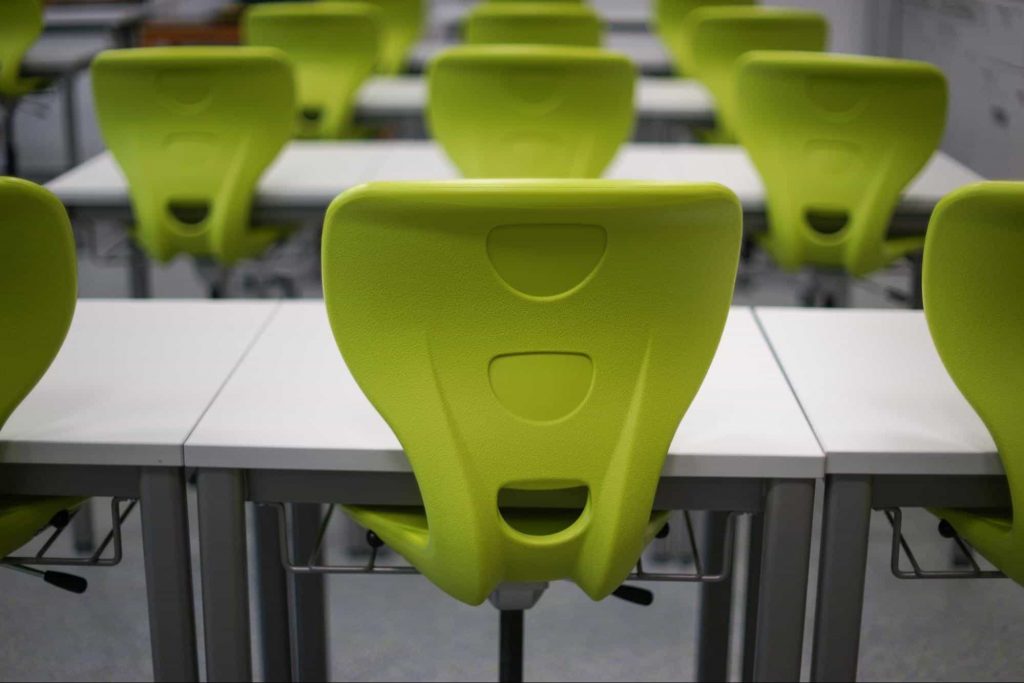 Image of chairs in a classroom