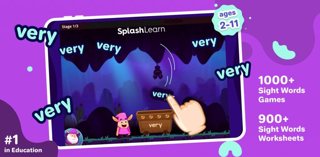 SplashLearn sight words game