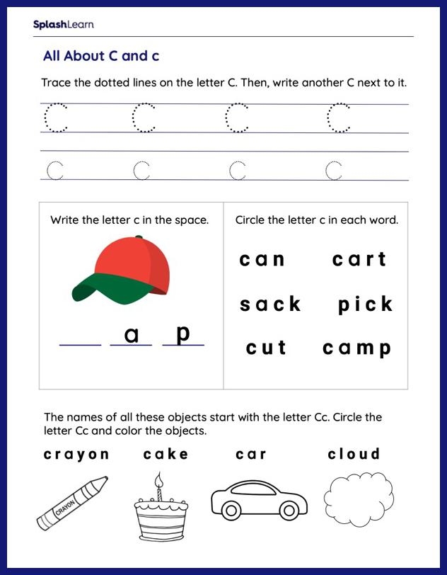 Letter C Worksheet