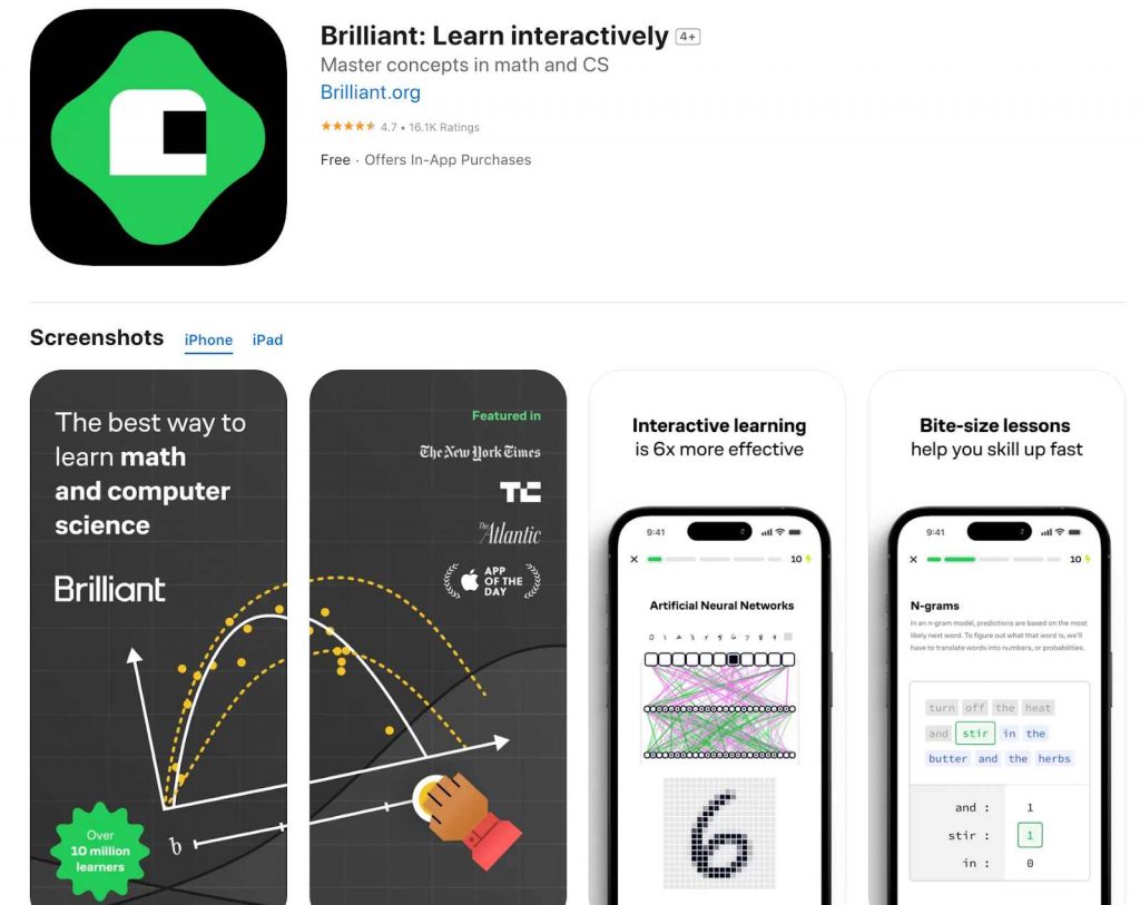 App store image of Brilliant