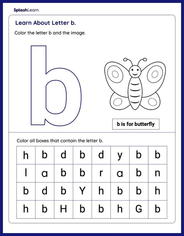 Letter B worksheet