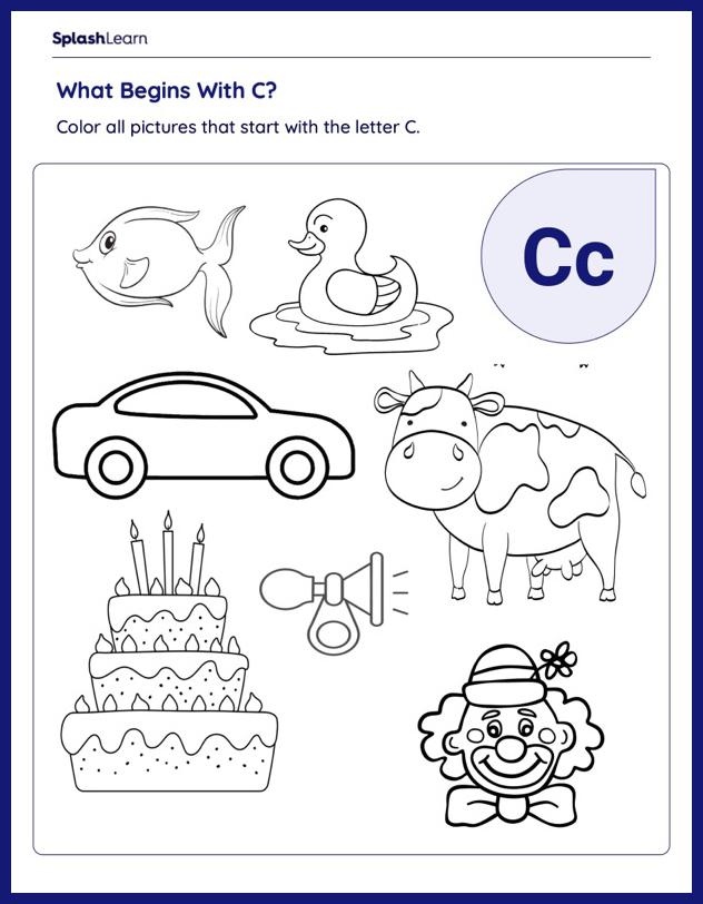 Letter C Worksheet