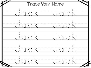 Tracing worksheet