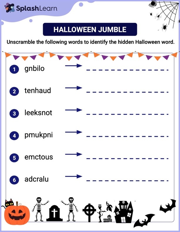 Halloween worksheet