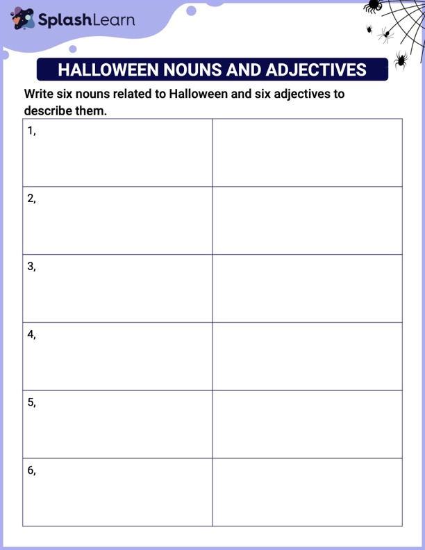 Halloween worksheet