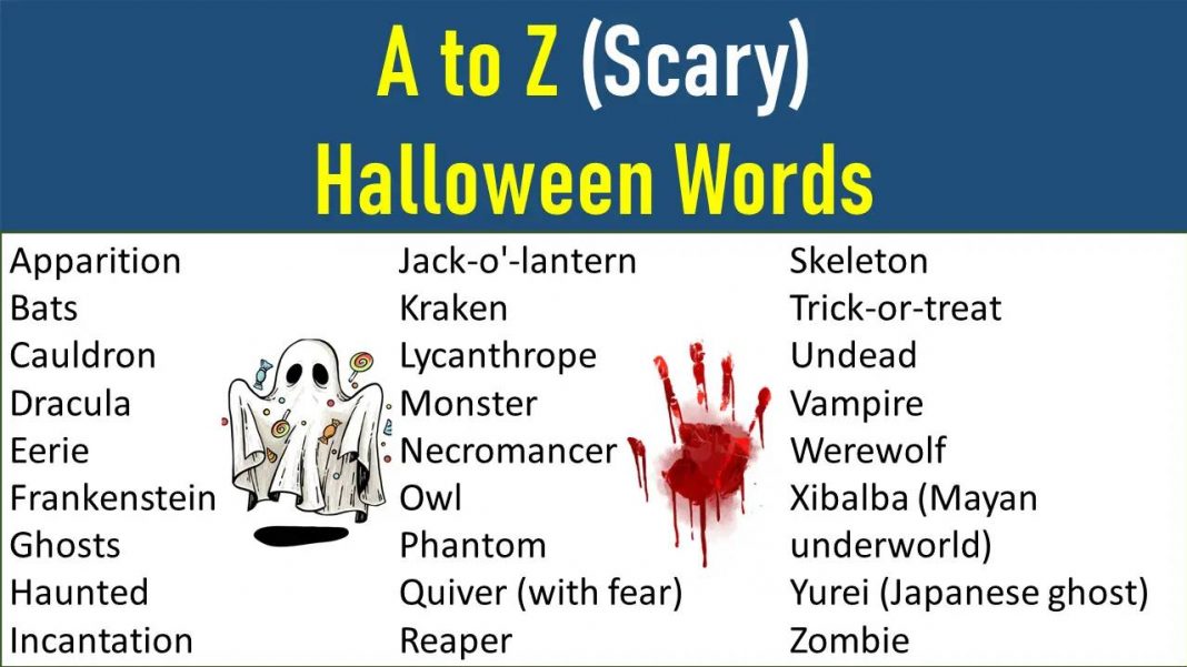 Halloween Words from A-Z