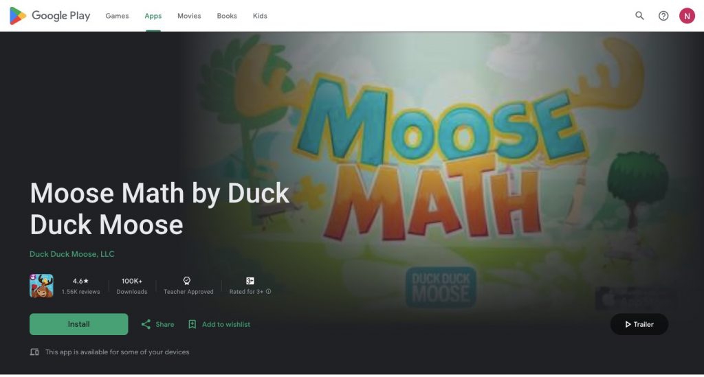 Moose Math App