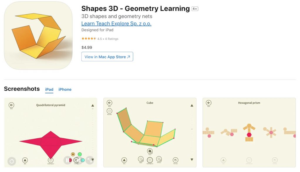 App store image of Shapes 3D