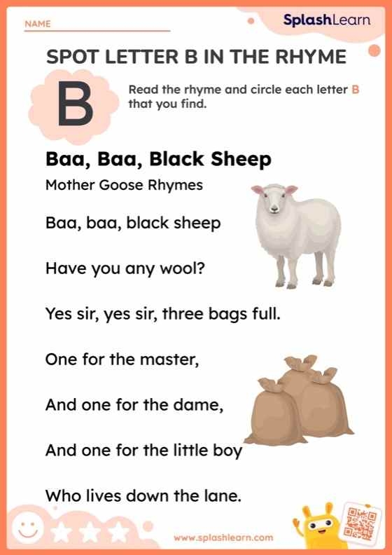 Letter B worksheet