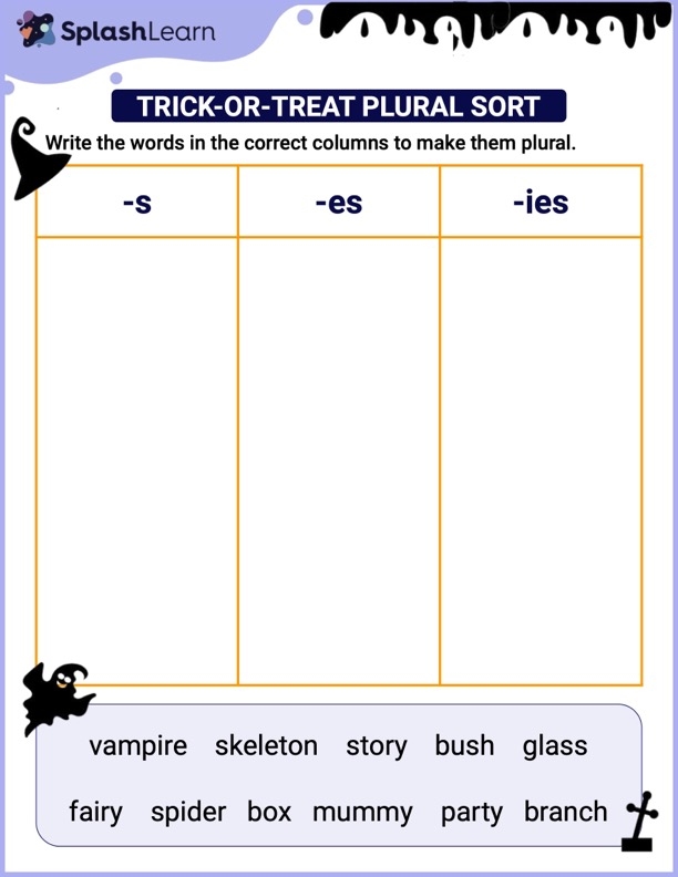 Halloween worksheet