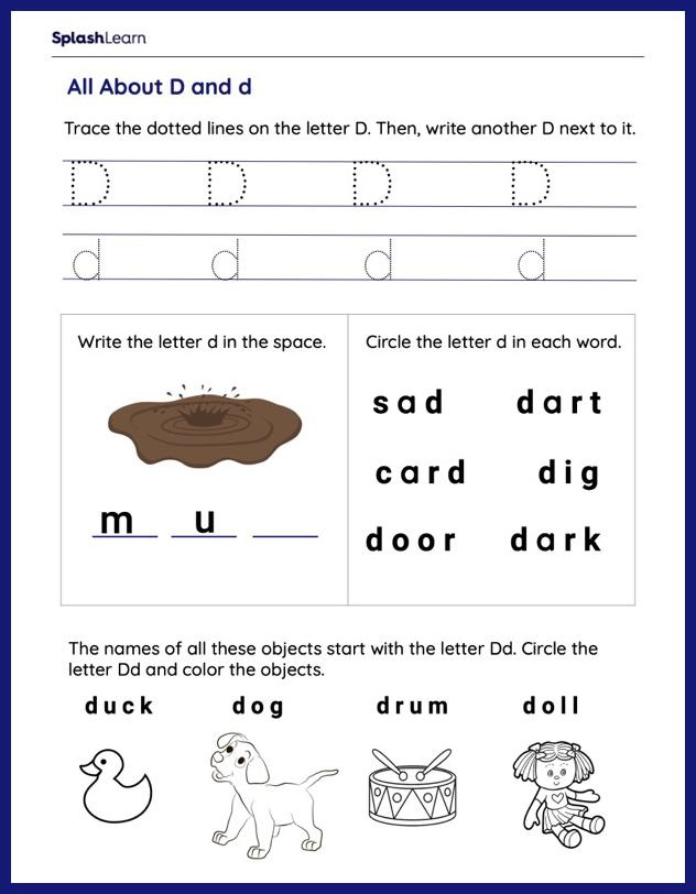 Letter D Worksheet