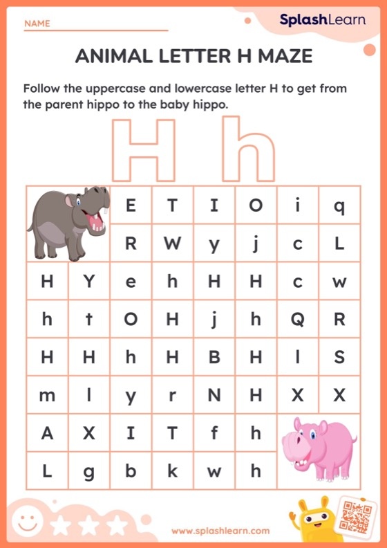 Letter H Worksheet