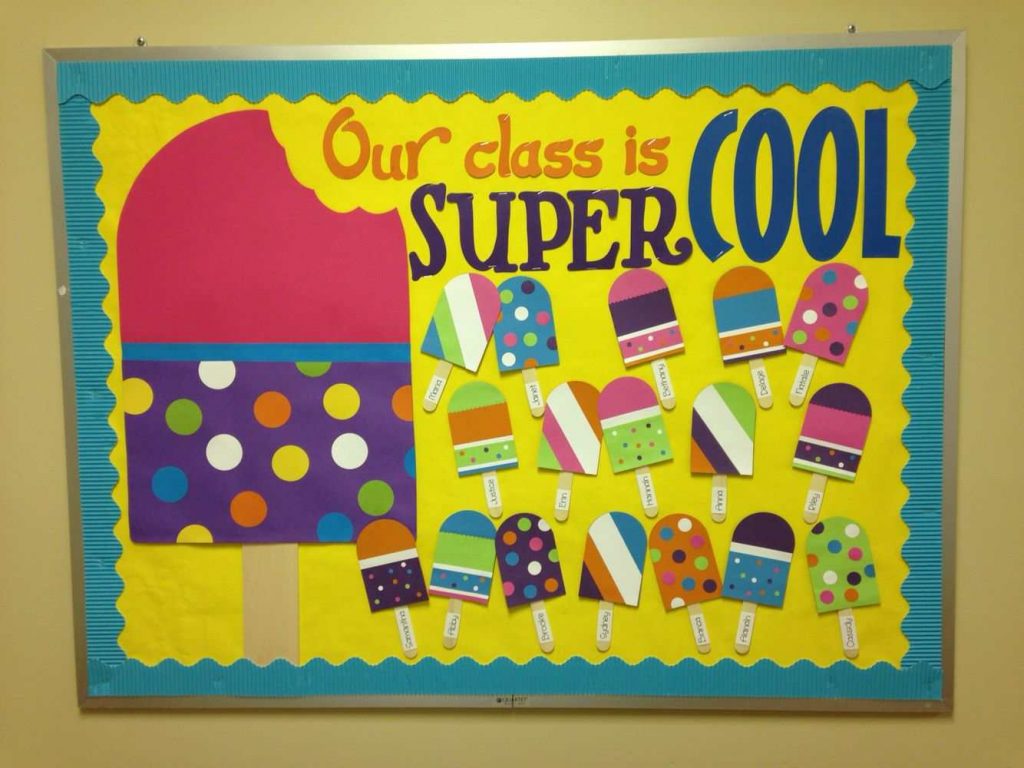 Colorful Popsicles Bulletin Board