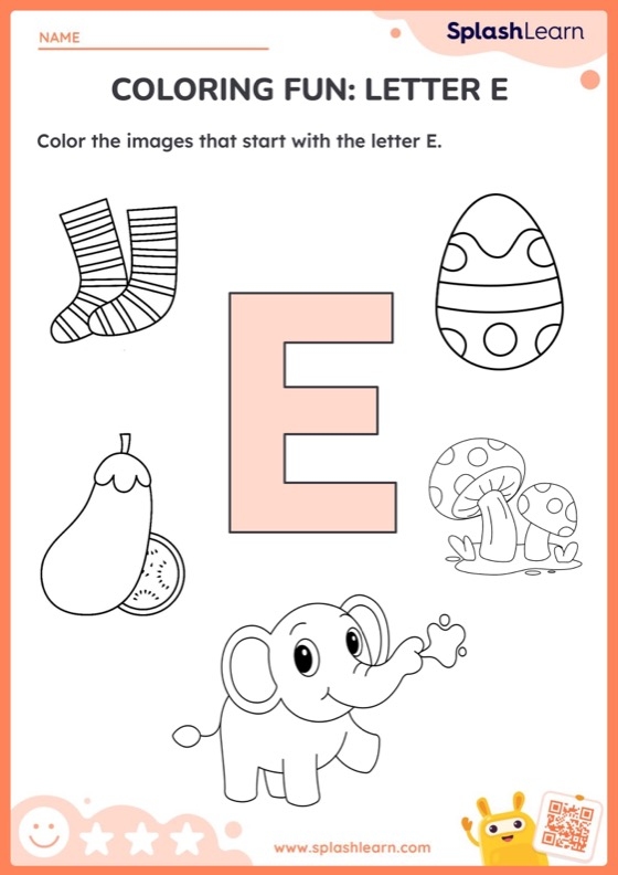 Letter E Activity Worksheet