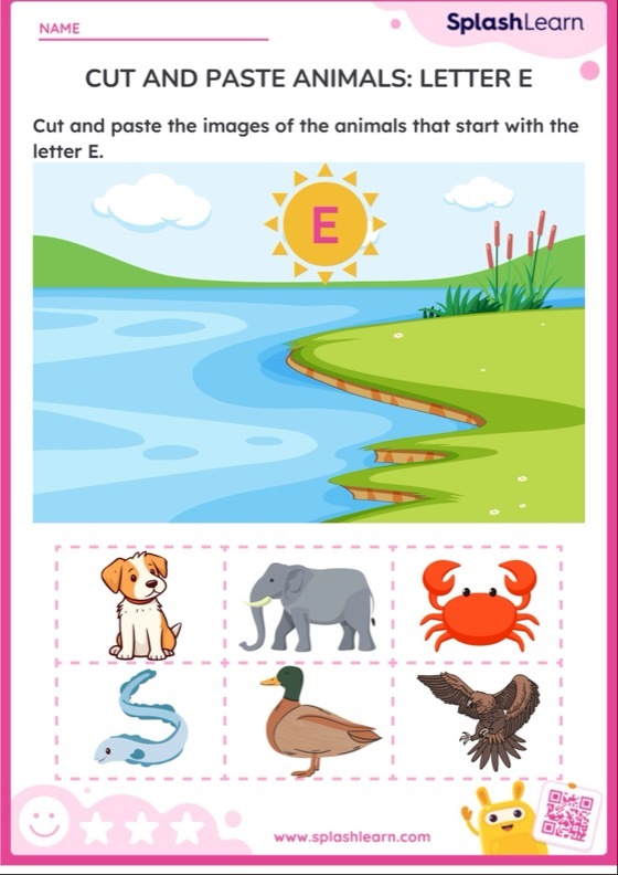 Letter E Activity Worksheet