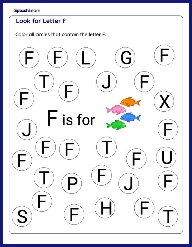 Letter F Worksheet