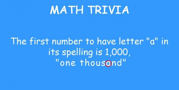 Math Trivia Question with answer