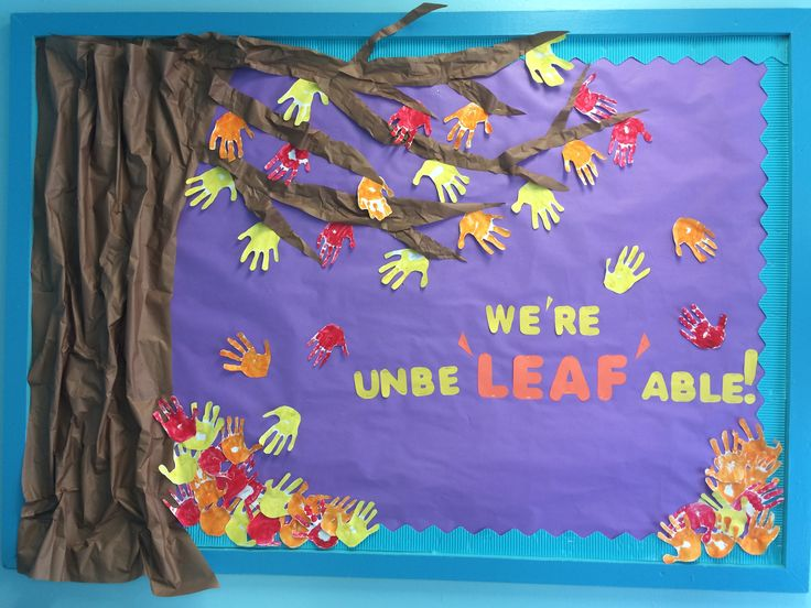 Handprint Leaves Bulletin Board ideas