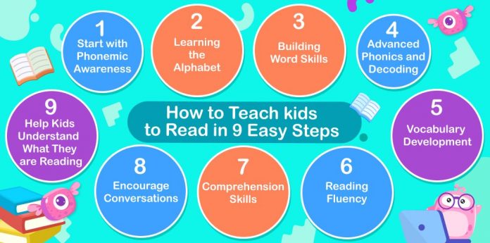 9 steps to teach kids to read