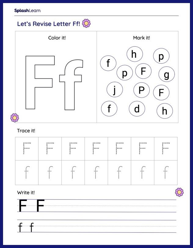 Letter F Worksheet