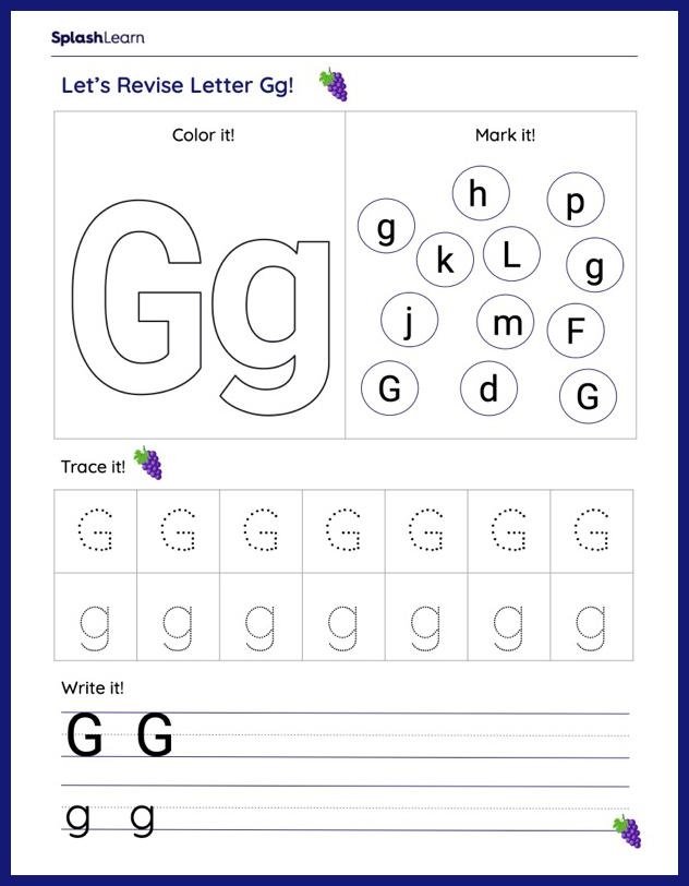 Letter G Worksheet