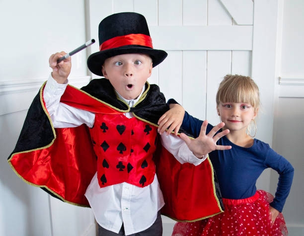 Kids doing magic show