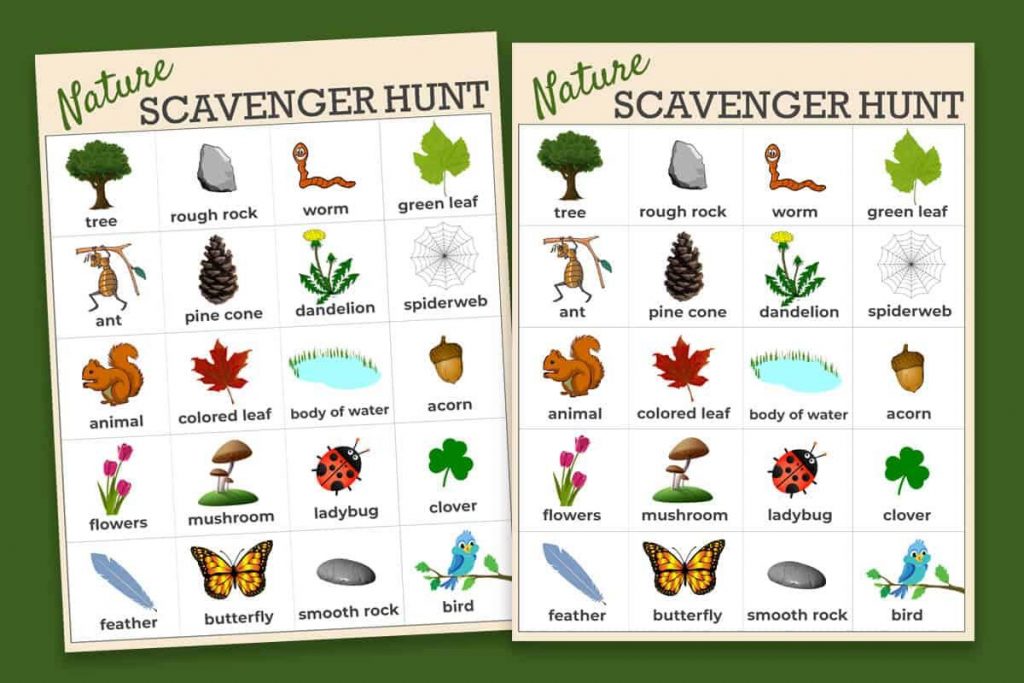 Nature scavenger list